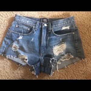 Jean shorts with rips BDG
